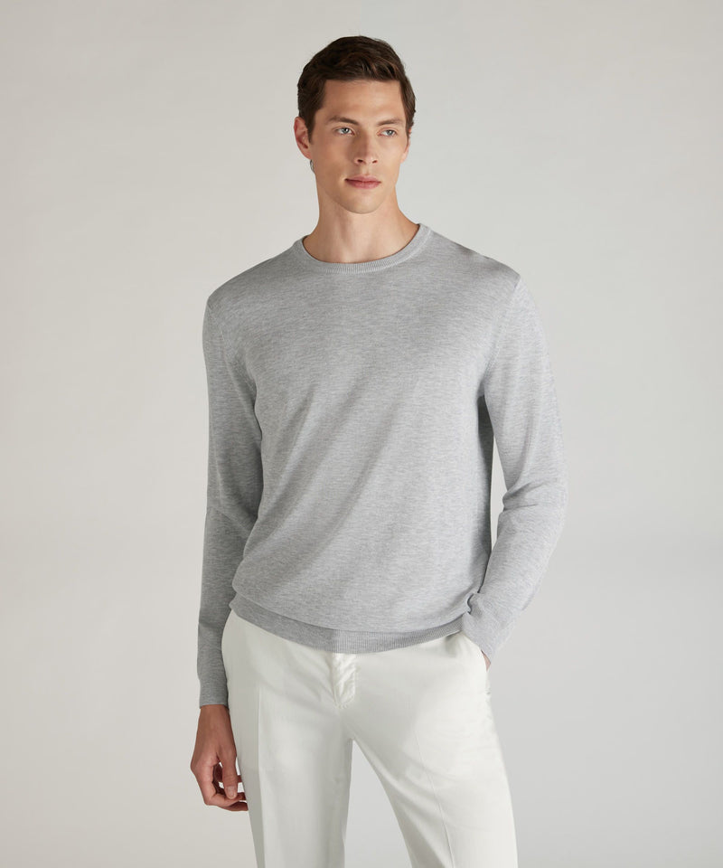 Slowear Girocollo slim fit in cotone crêpe certificato Promozione Limitata