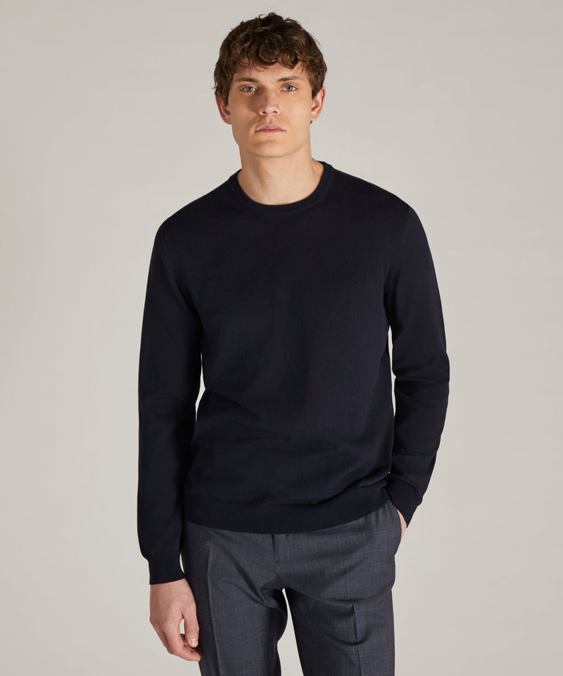 Slowear Girocollo slim fit in cotone crêpe certificato Fino Al -60%