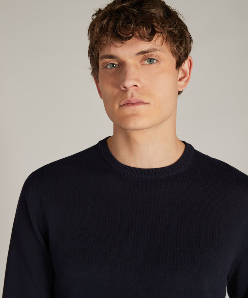 Slowear Girocollo slim fit in cotone crêpe certificato Fino Al -60%