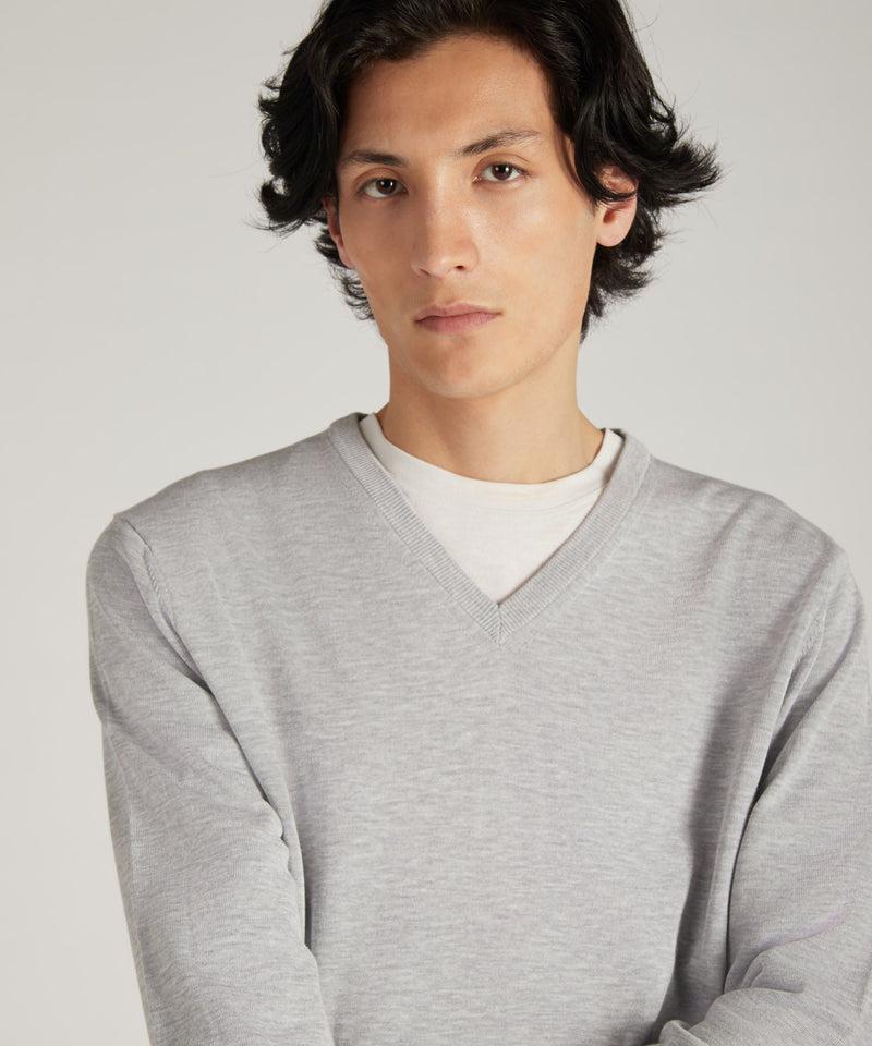 Slowear Maglia con scollo a V in cotone crêpe certificato Shopping Online