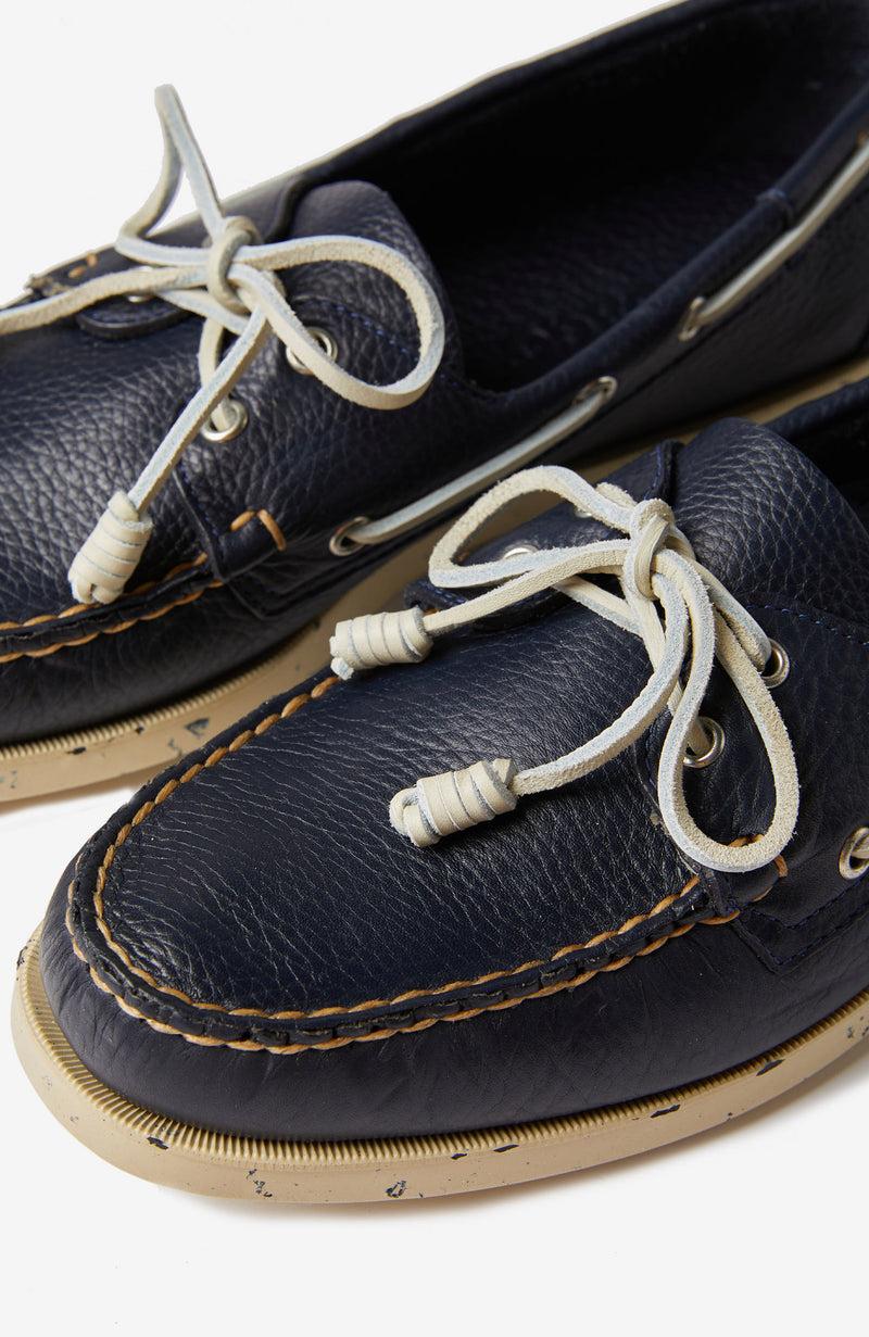 Slowear Scarpa da barca in pelle martellata Economico