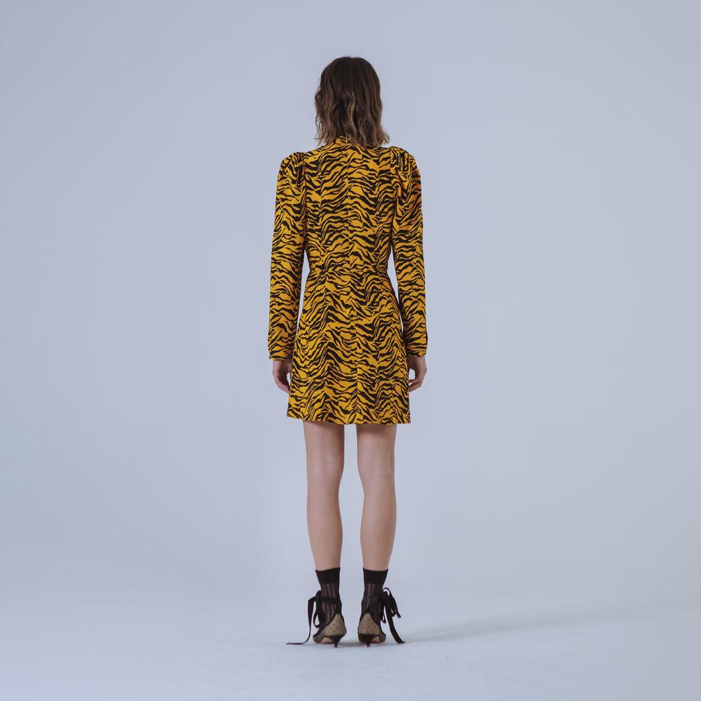 Sveta Milano Abito corto leopardato Cambridge in seta Vendite Flash