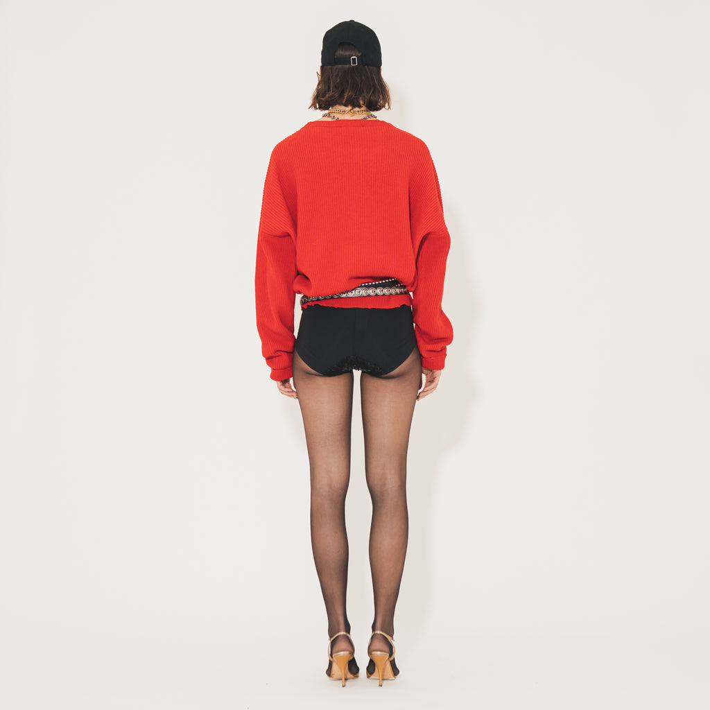 Sveta Milano Maglione girocollo Lilith rosso in misto cashmere Vendita