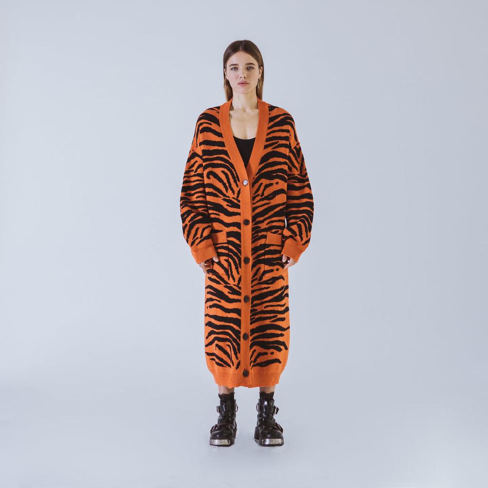 Sveta Milano Cardigan lungo jacquard Wendy Qualità Garantita