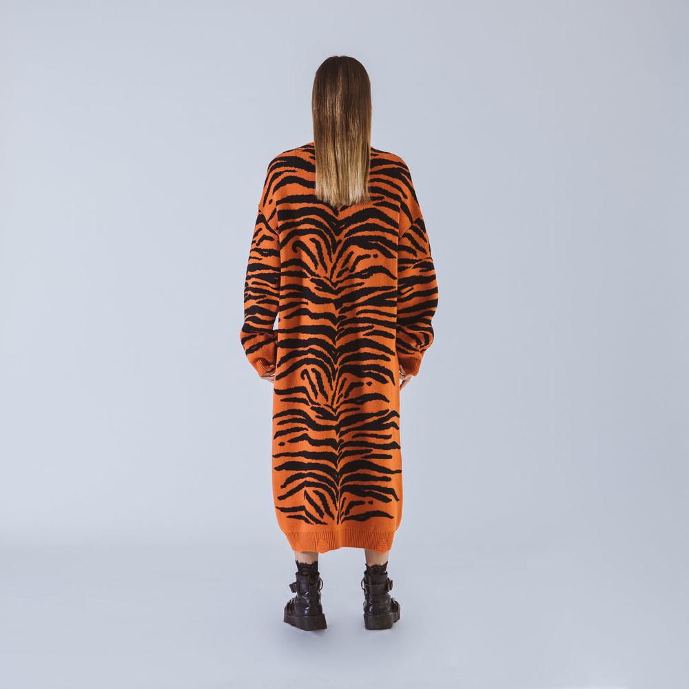 Sveta Milano Cardigan lungo jacquard Wendy Qualità Garantita
