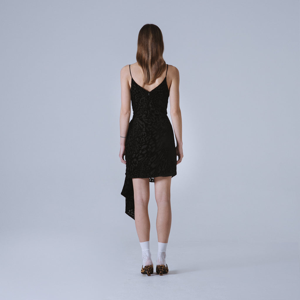 Sveta Milano Abito Miami in velluto nero In Linea