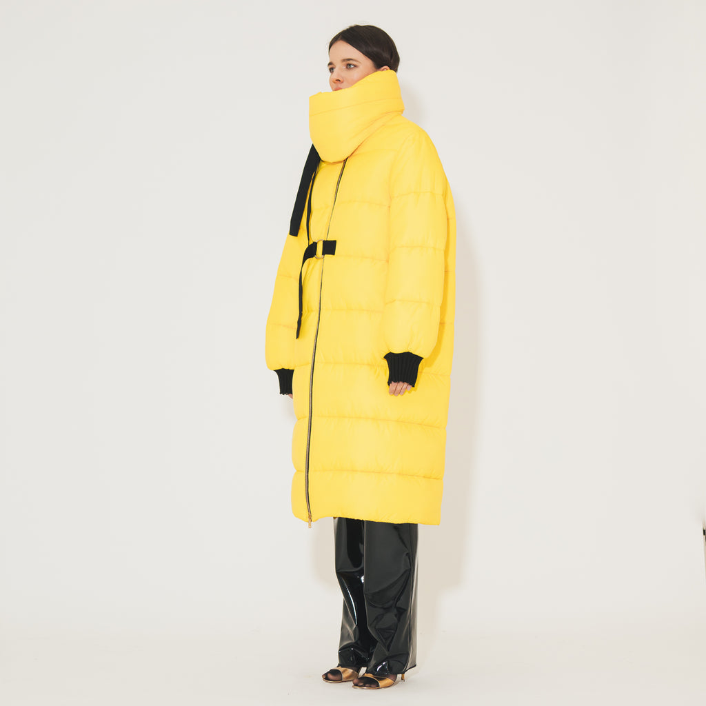 Sveta Milano Piumino lungo Oregon giallo Qualità Garantita