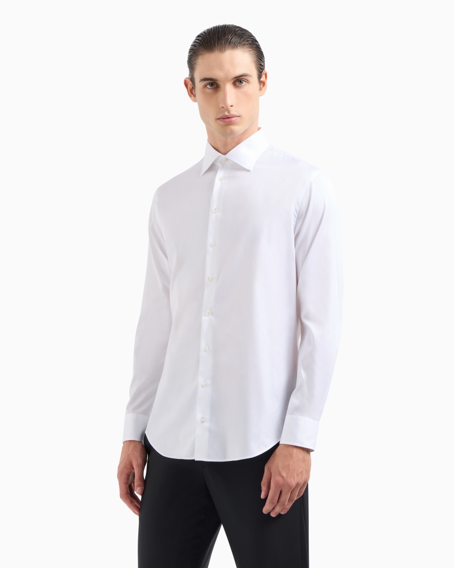 The world of armani CAMICIA CLASSICA REGULAR FIT IN COTONE Online