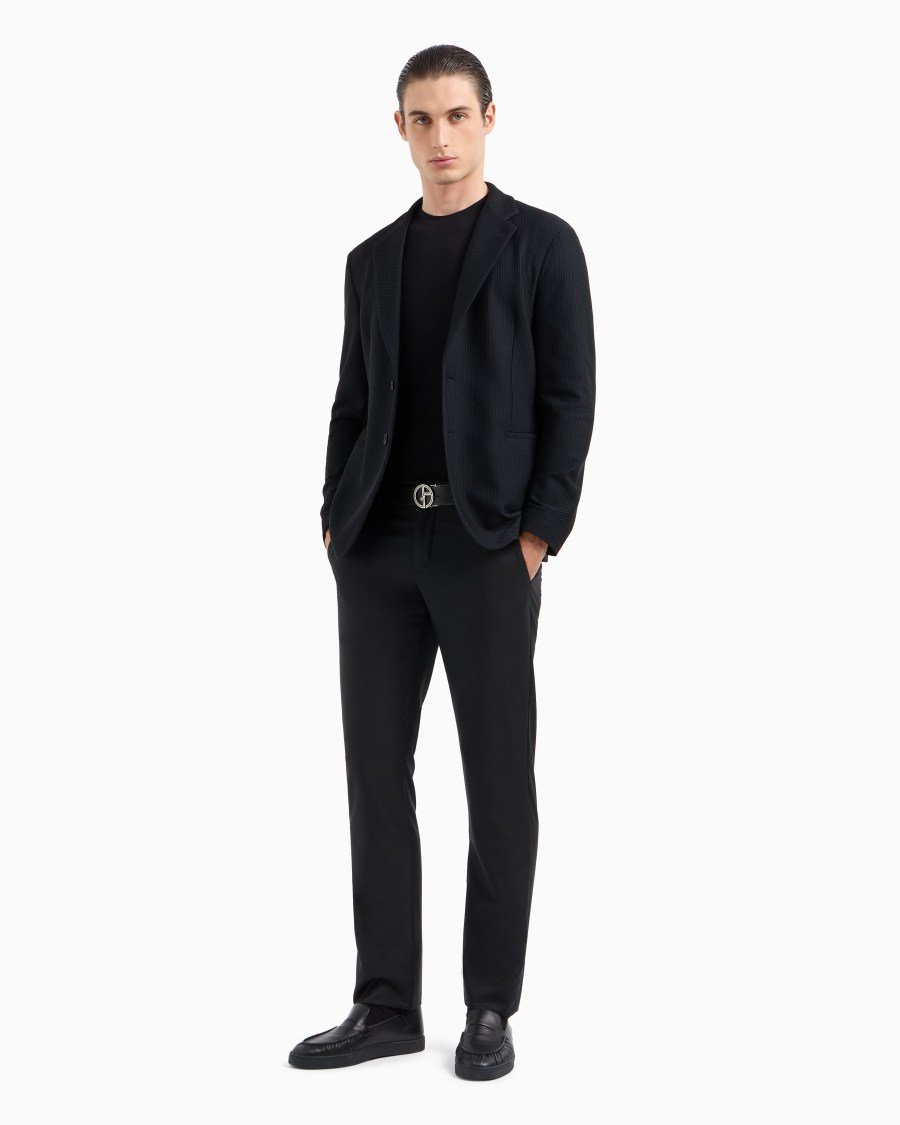 The world of armani T-SHIRT GIROCOLLO ICON IN JERSEY DI VISCOSA STRETCH Outlet