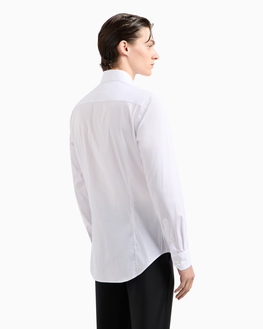 The world of armani CAMICIA IN TESSUTO STRETCH CON COLLO CLASSICO CON STECCHE In Vendita