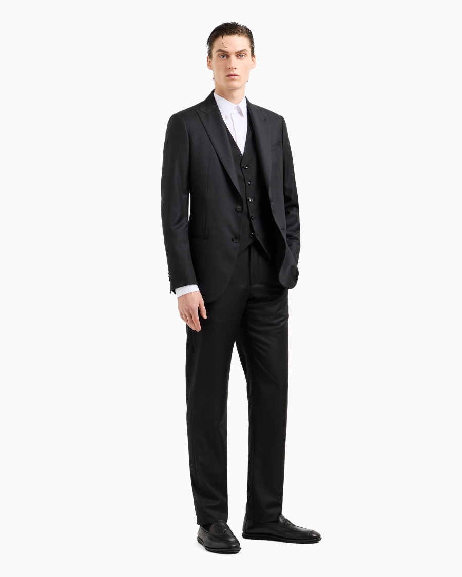 The world of armani CAMICIA IN TESSUTO STRETCH CON COLLO CLASSICO CON STECCHE In Vendita