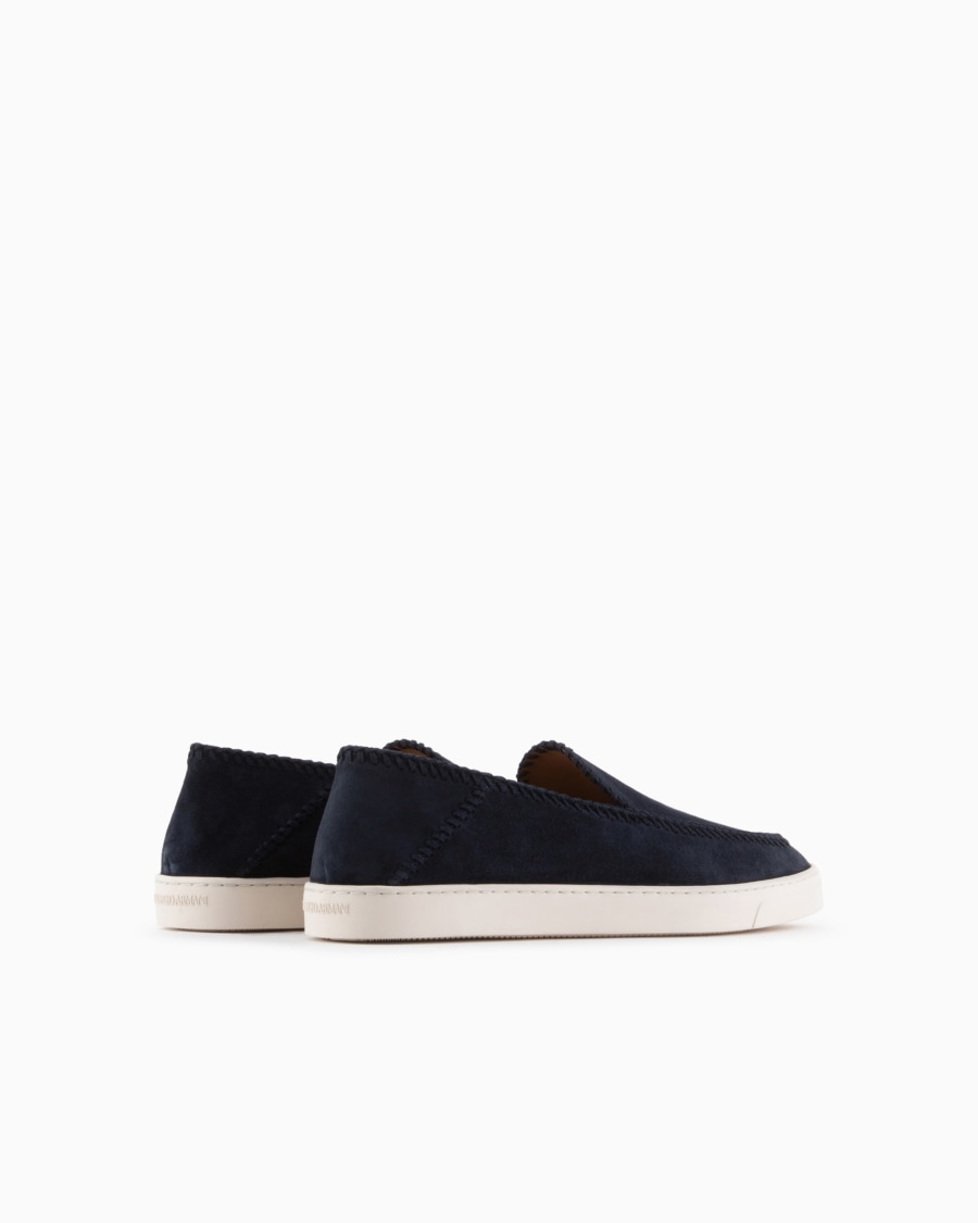 The world of armani GALLERIA 3 SLIP-ON IN PELLE SCAMOSCIATA Saldi Di Fabbrica