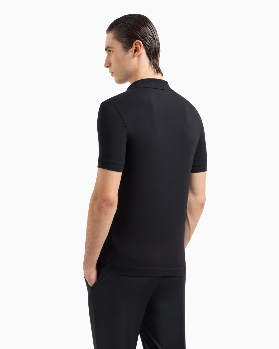 The world of armani POLO A MANICHE CORTE IN JERSEY DI VISCOSA STRETCH Italy