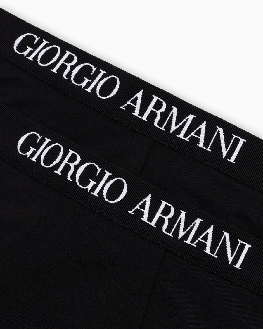 The world of armani PACK DUE BOXER IN COTONE ELASTICIZZATO In Linea