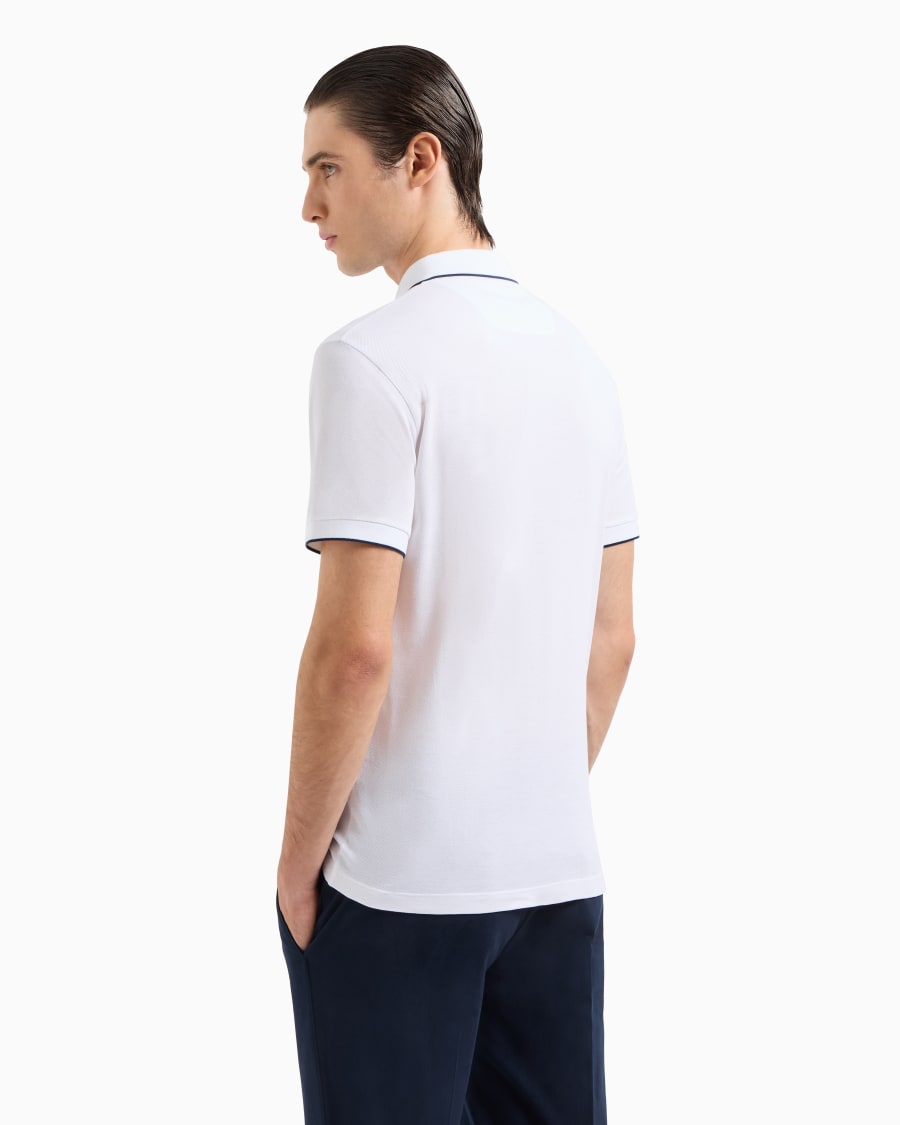 The world of armani POLO IN PIQUET DI COTONE FILO DI SCOZIA Shopping Online