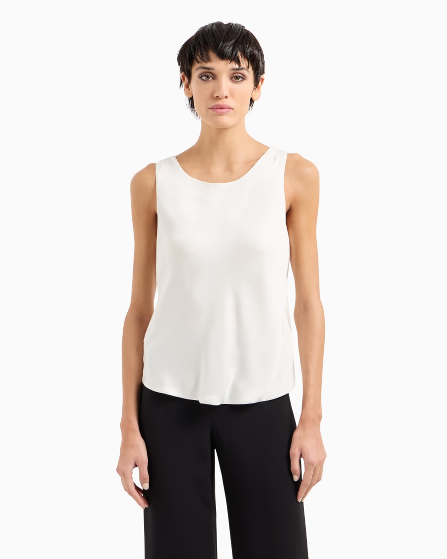 The world of armani TOP IN PURA SETA Affare Del Giorno