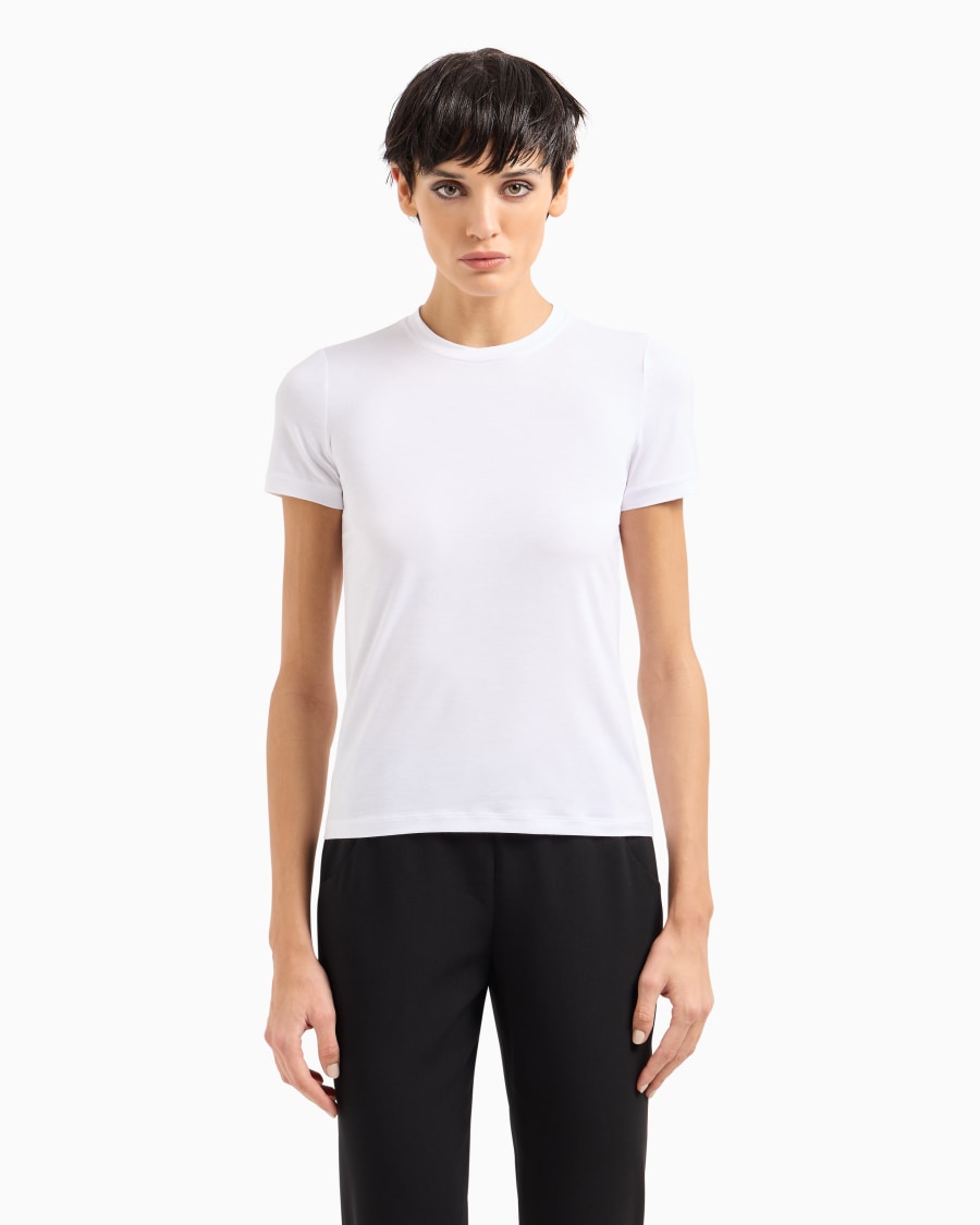 The world of armani T-SHIRT IN JERSEY DI VISCOSA STRETCH Sottocosto