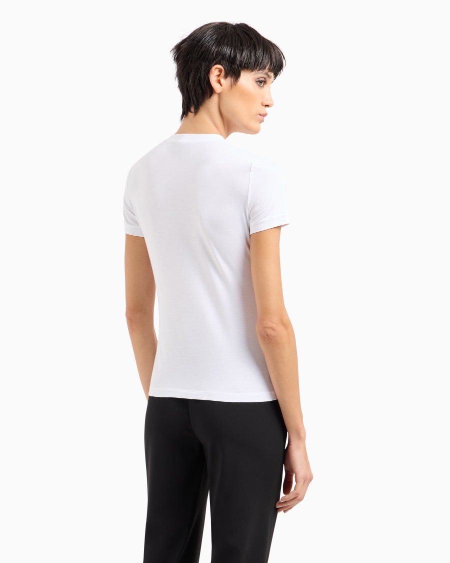 The world of armani T-SHIRT IN JERSEY DI VISCOSA STRETCH Sottocosto