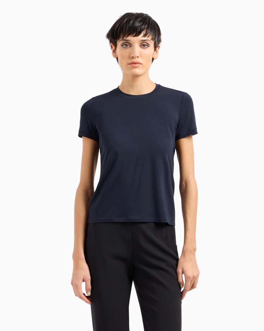 The world of armani T-SHIRT IN JERSEY DI VISCOSA STRETCH Convenienza