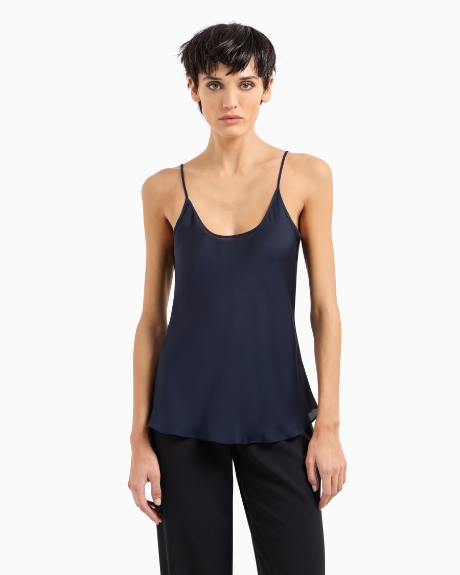 The world of armani TOP IN CHARMEUSE DI SETA Novità