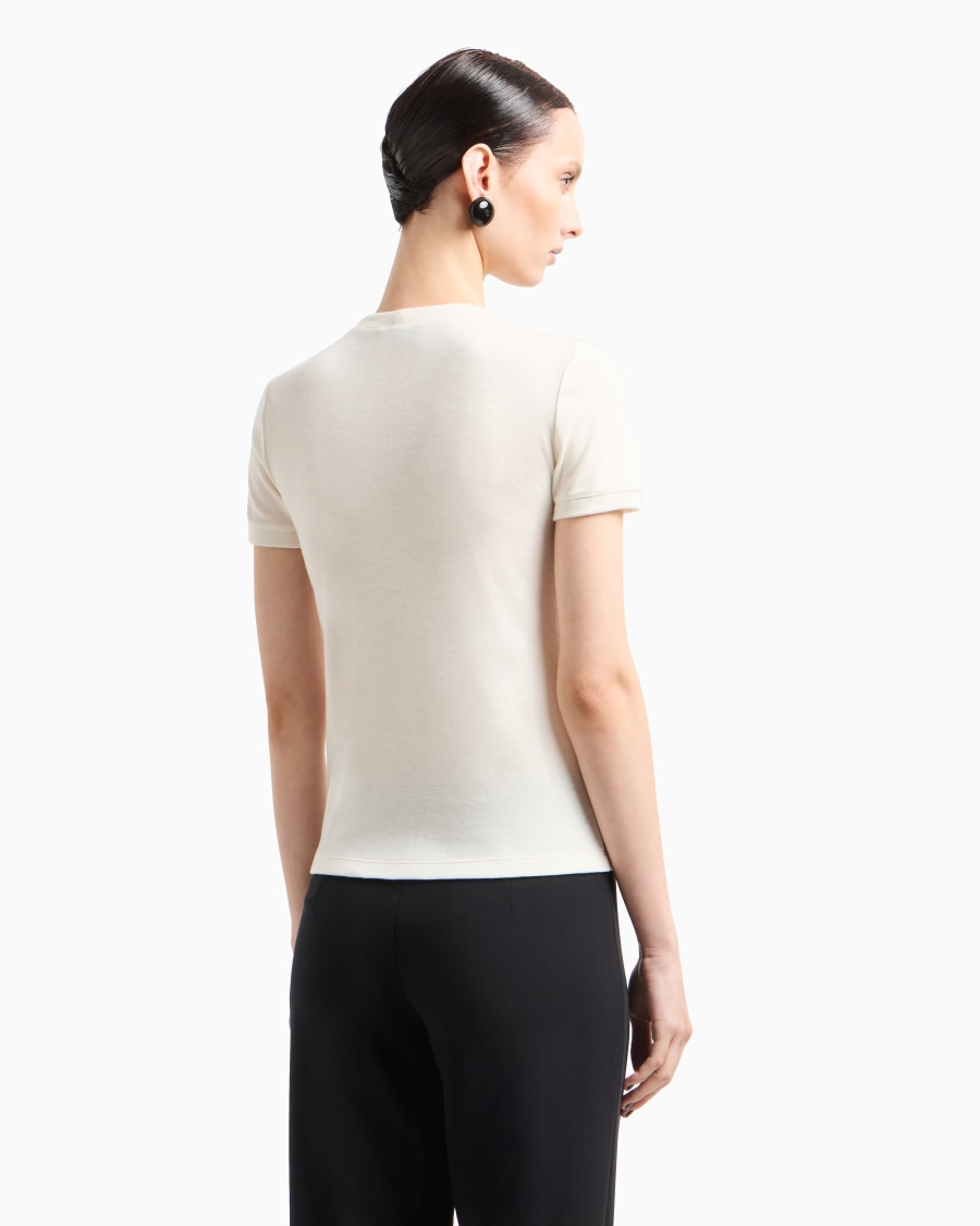 The world of armani T-SHIRT IN PURO CASHMERE Presa