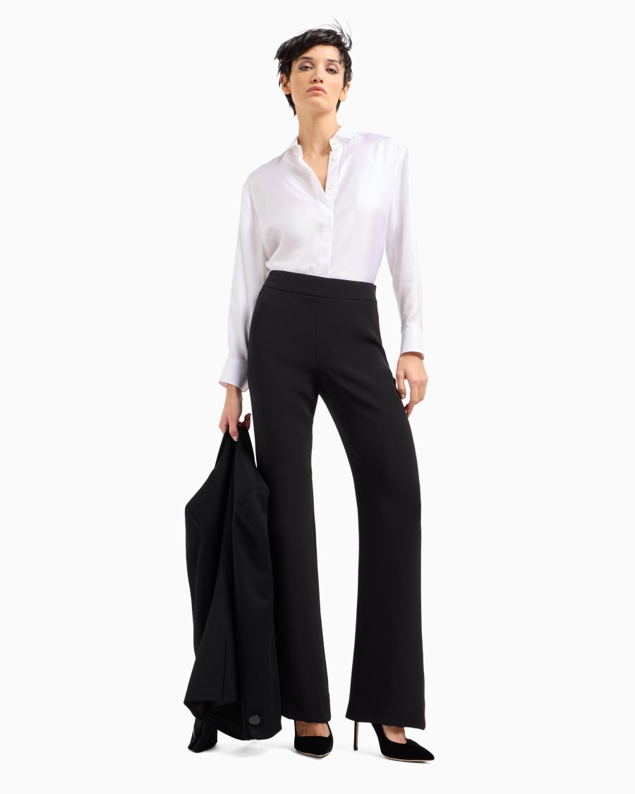 The world of armani PANTALONI AMPI IN SETA Sconto