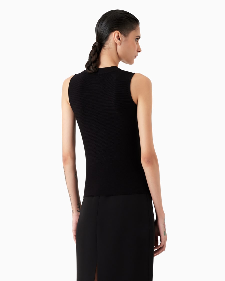 The world of armani TOP IN TESSUTO OTTOMAN Vendita Economica