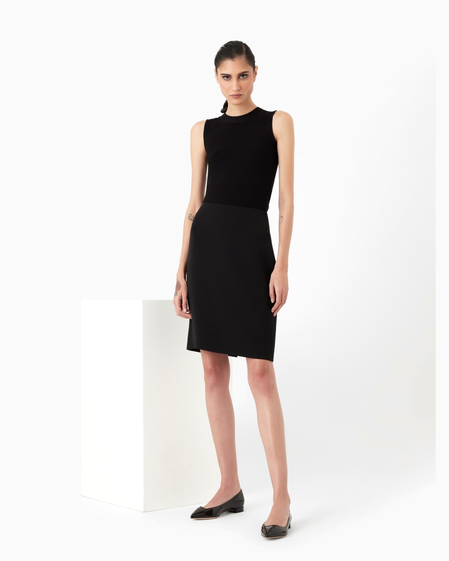 The world of armani TOP IN TESSUTO OTTOMAN Vendita Economica