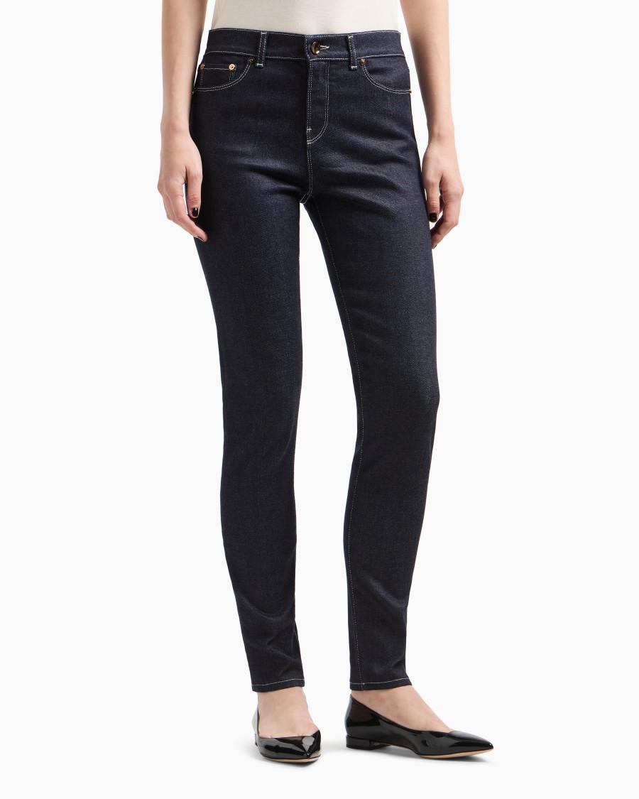 The world of armani PANTALONI 5 TASCHE SLIM FIT IN DENIM DI COTONE STRETCH Vendite Flash