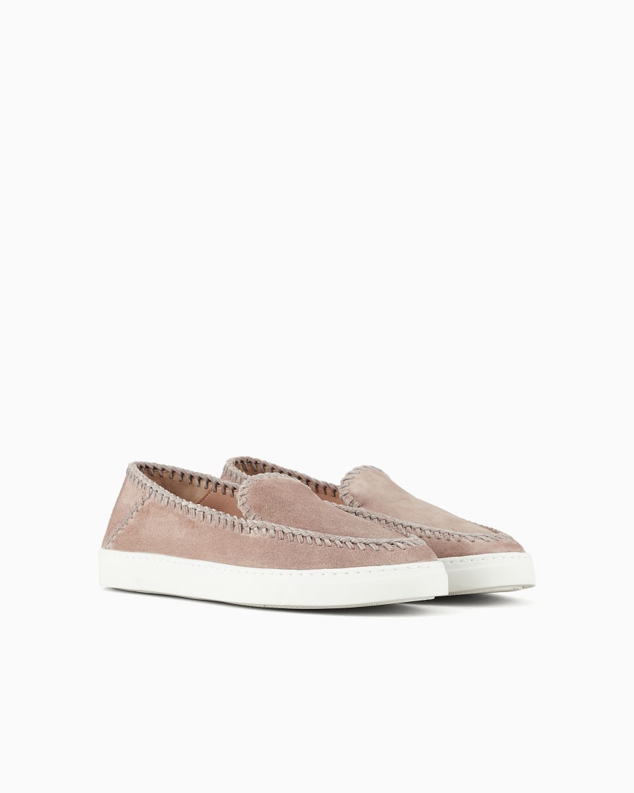 The world of armani GALLERIA 3 SLIP-ON IN PELLE SCAMOSCIATA Moda