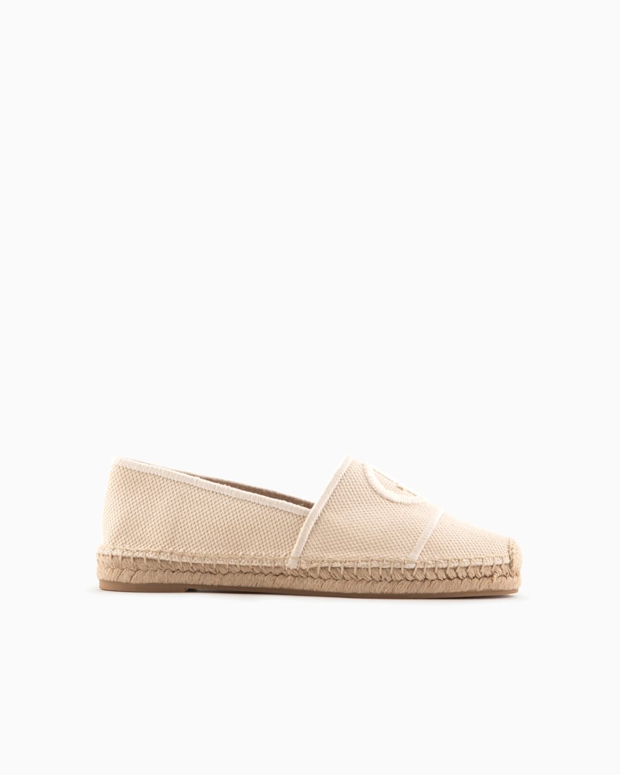 The world of armani ESPADRILLAS IN COTONE CON LOGO RICAMATO