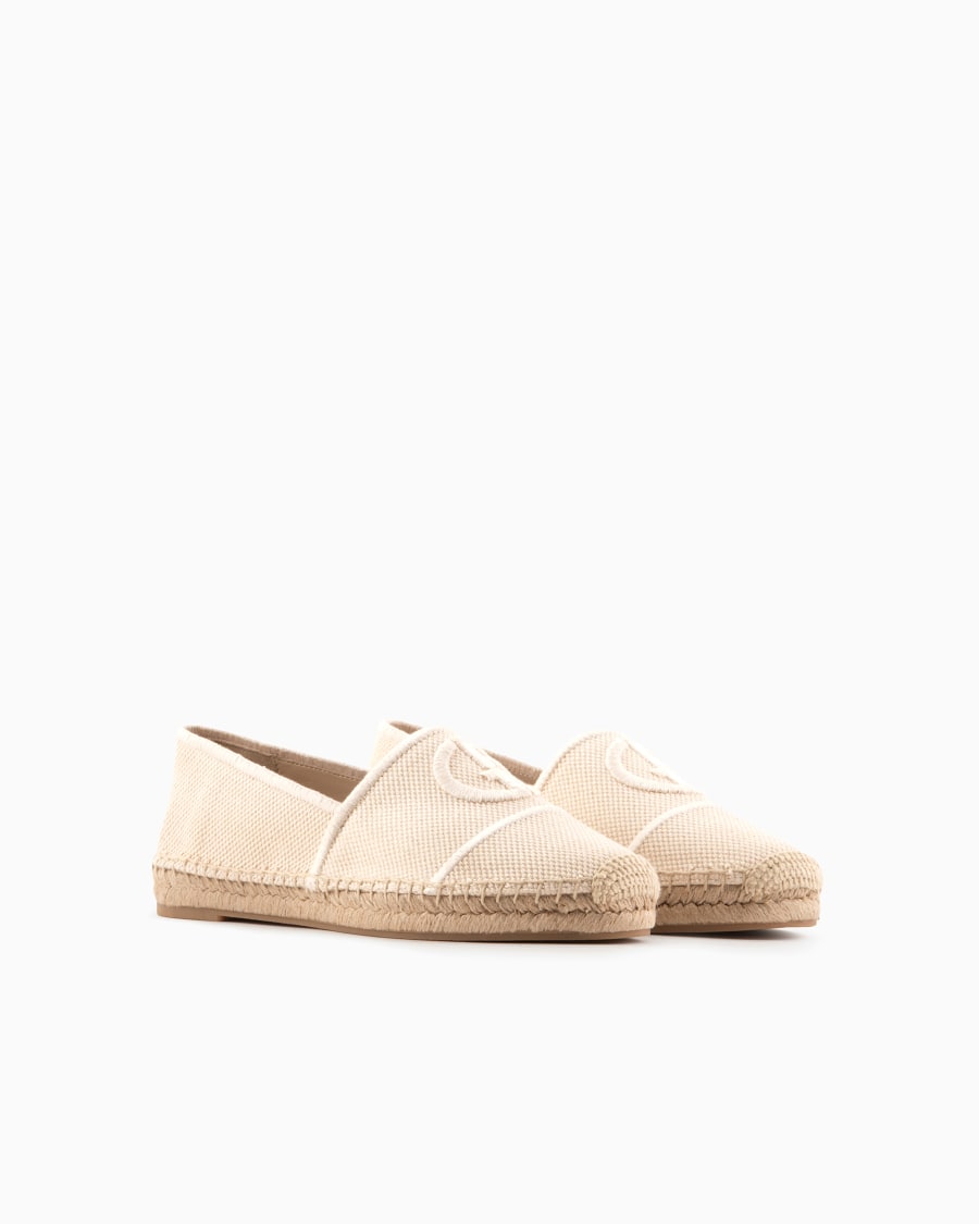 The world of armani ESPADRILLAS IN COTONE CON LOGO RICAMATO Italy