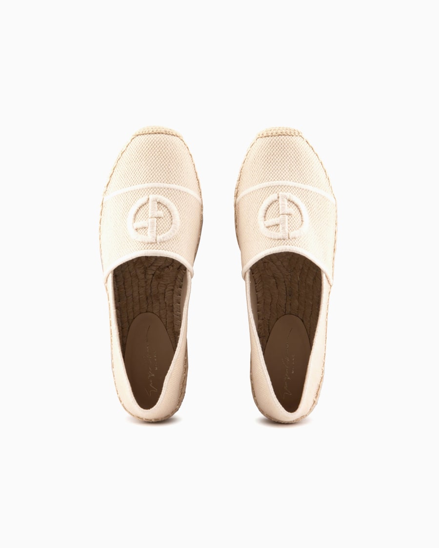 The world of armani ESPADRILLAS IN COTONE CON LOGO RICAMATO Italy