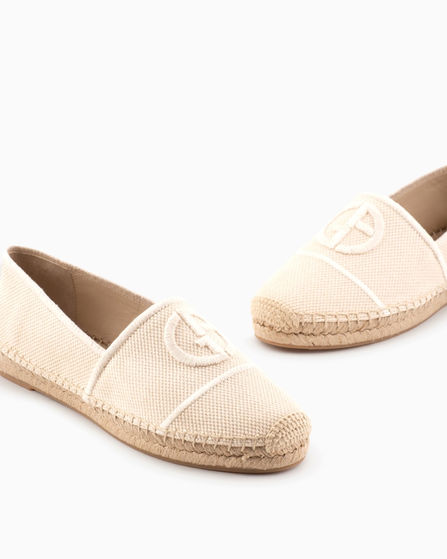 The world of armani ESPADRILLAS IN COTONE CON LOGO RICAMATO Italy