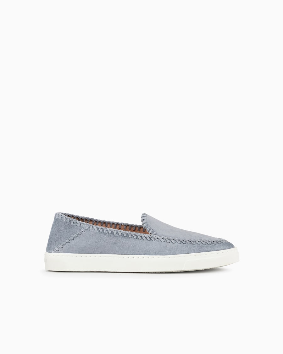 The world of armani GALLERIA 3 SLIP-ON IN PELLE SCAMOSCIATA