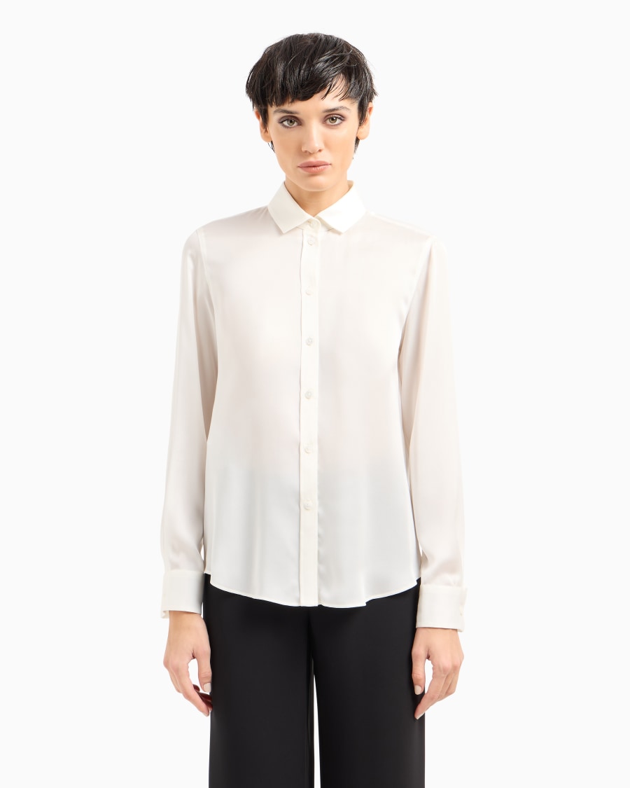 The world of armani CAMICIA IN MUSSOLA DI SETA In Linea