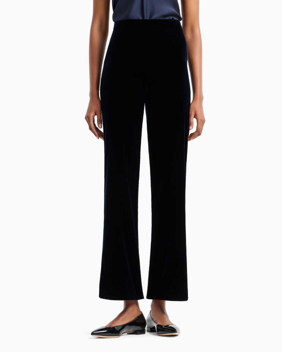 The world of armani PANTALONI CROPPED IN VELLUTO Offerte