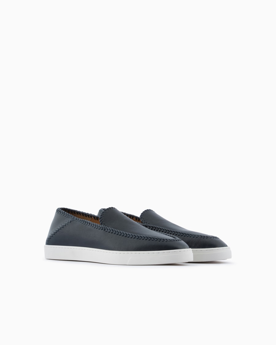 The world of armani GALLERIA 3 SLIP-ON IN NAPPA Shopping Online