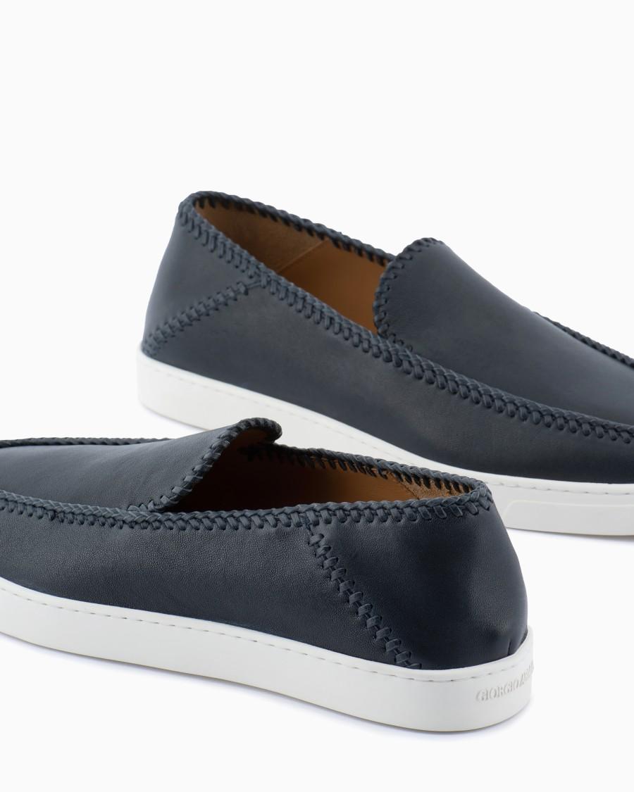 The world of armani GALLERIA 3 SLIP-ON IN NAPPA Shopping Online
