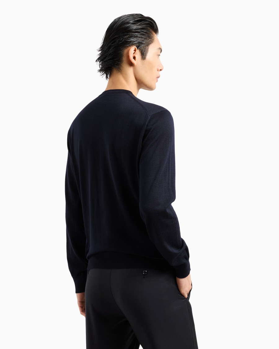 The world of armani MAGLIA GIROCOLLO IN LANA VERGINE Prezzo Ridotto
