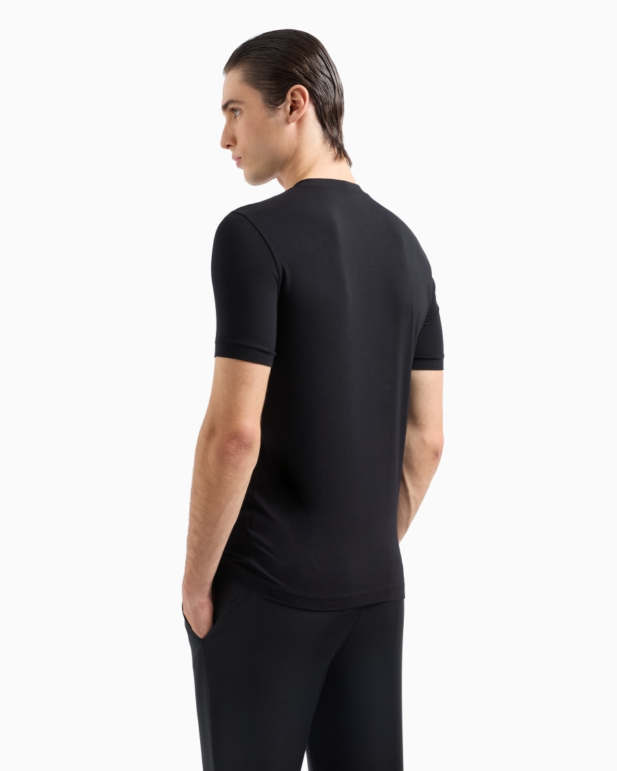 The world of armani T-SHIRT IN JERSEY BAMBOO DI VISCOSA STRETCH Convenienza