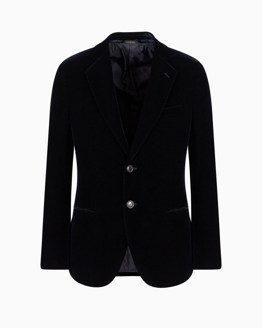 The world of armani GIACCA ICON MONOPETTO LINEA GEORGE IN VELLUTO STRETCH