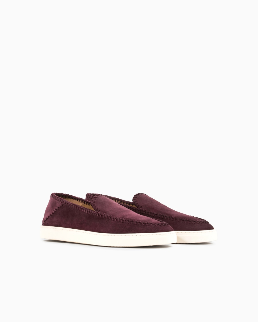 The world of armani GALLERIA 3 SLIP-ON IN PELLE SCAMOSCIATA Presa