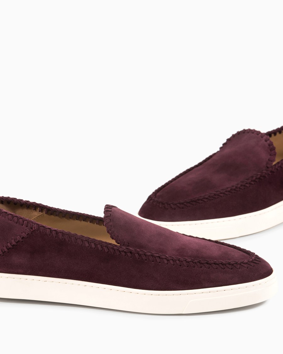 The world of armani GALLERIA 3 SLIP-ON IN PELLE SCAMOSCIATA Presa