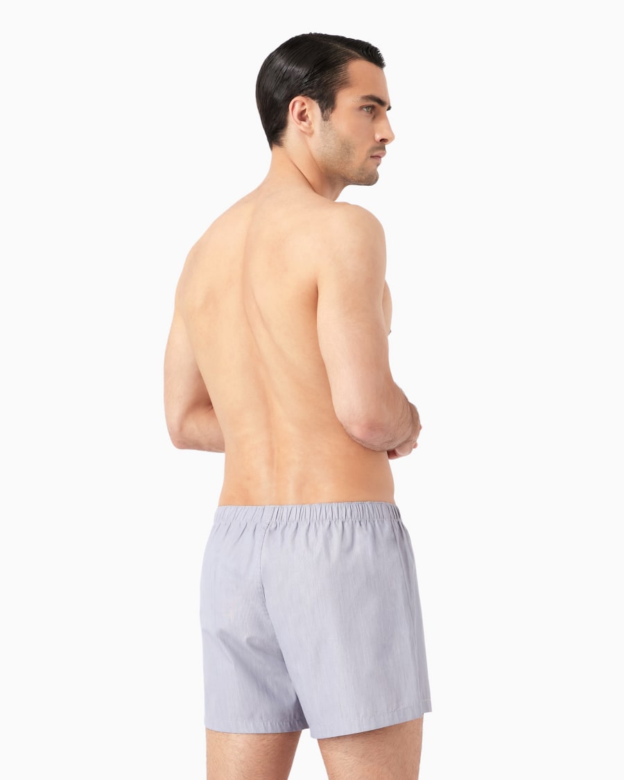 The world of armani BOXER IN COTONE CON LOGO RICAMATO Sconto
