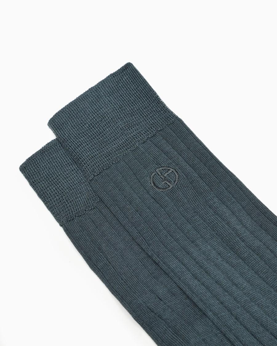 The world of armani CALZE CORTE CON LOGO RICAMATO Outlet