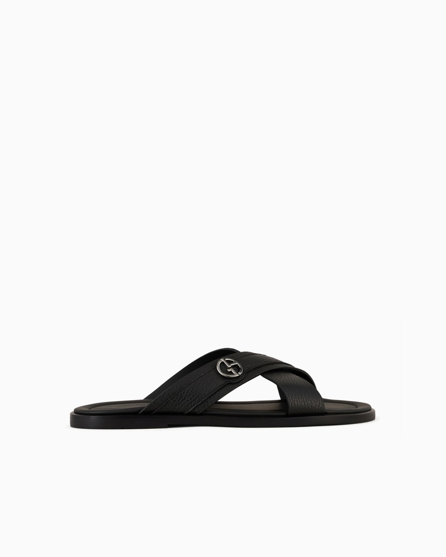 The world of armani SANDALI CROSS IN PELLE GRANATA