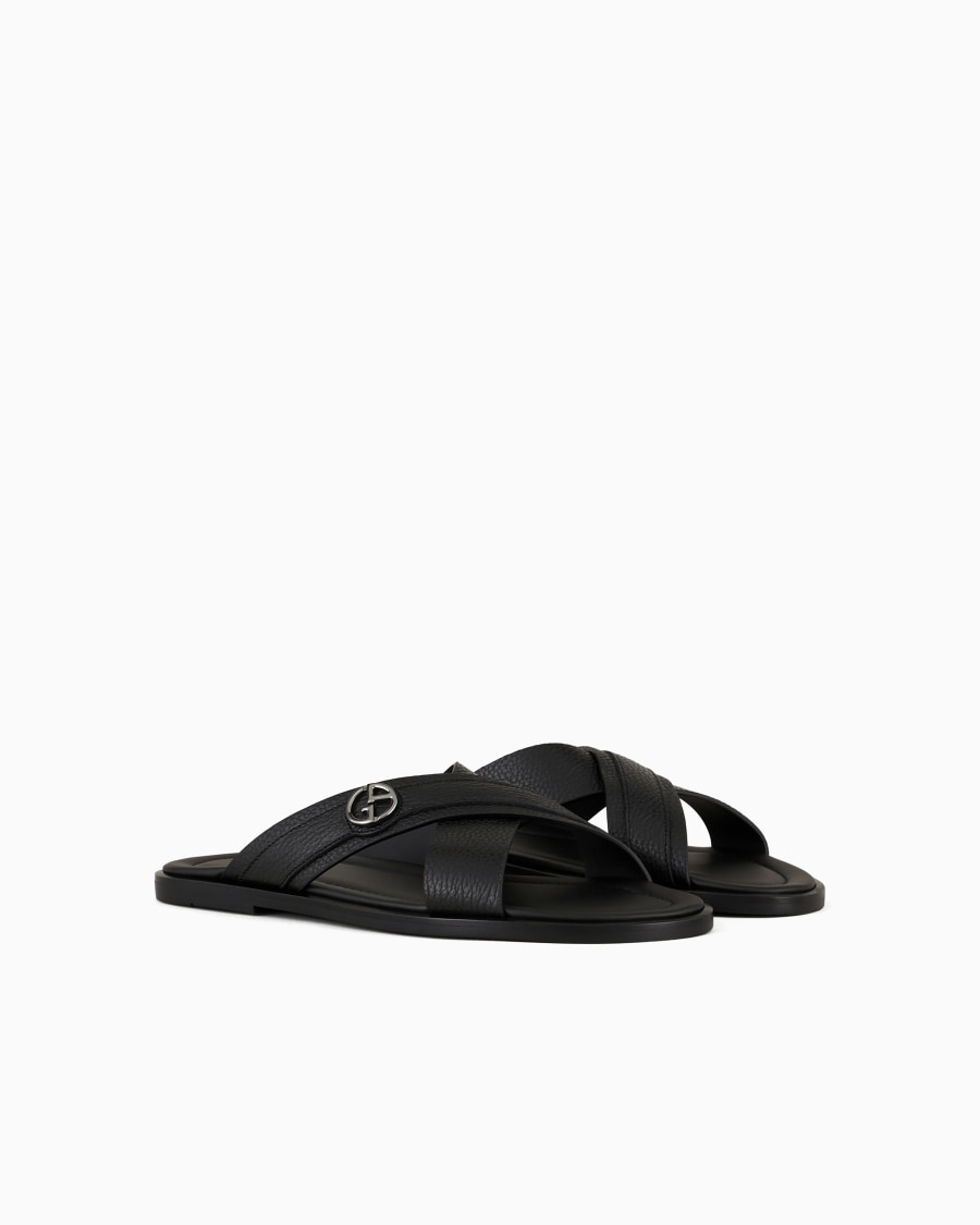 The world of armani SANDALI CROSS IN PELLE GRANATA Saldi