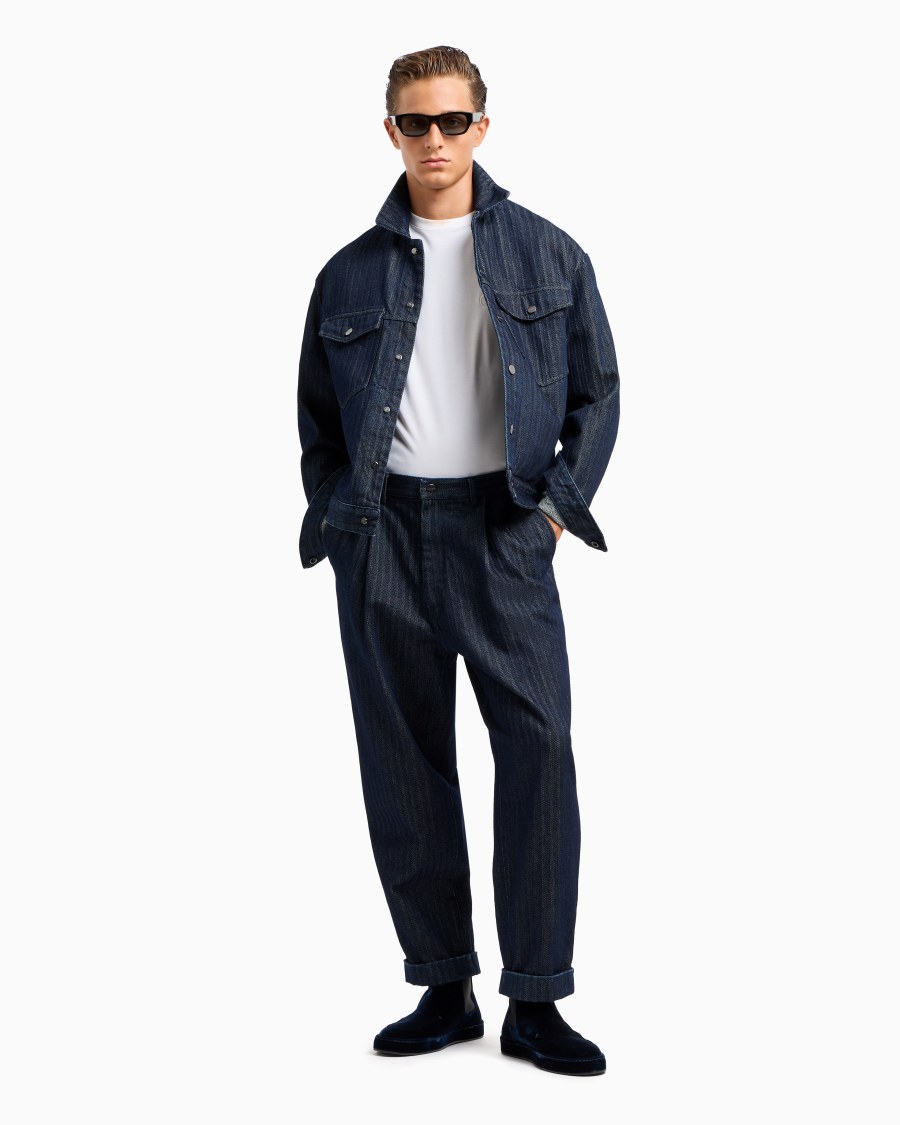 The world of armani T-SHIRT GIROCOLLO IN INTERLOCK DI COTONE E CASHMERE Hotsell