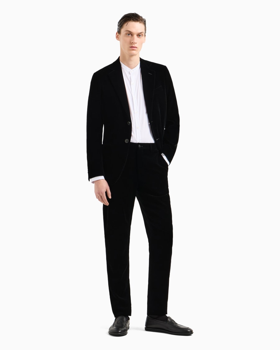 The world of armani CAMICIA ICON IN COTONE UNITO STRETCH Vendita Calda